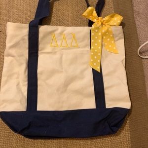 Tote Bag with a Tri Delt monogram